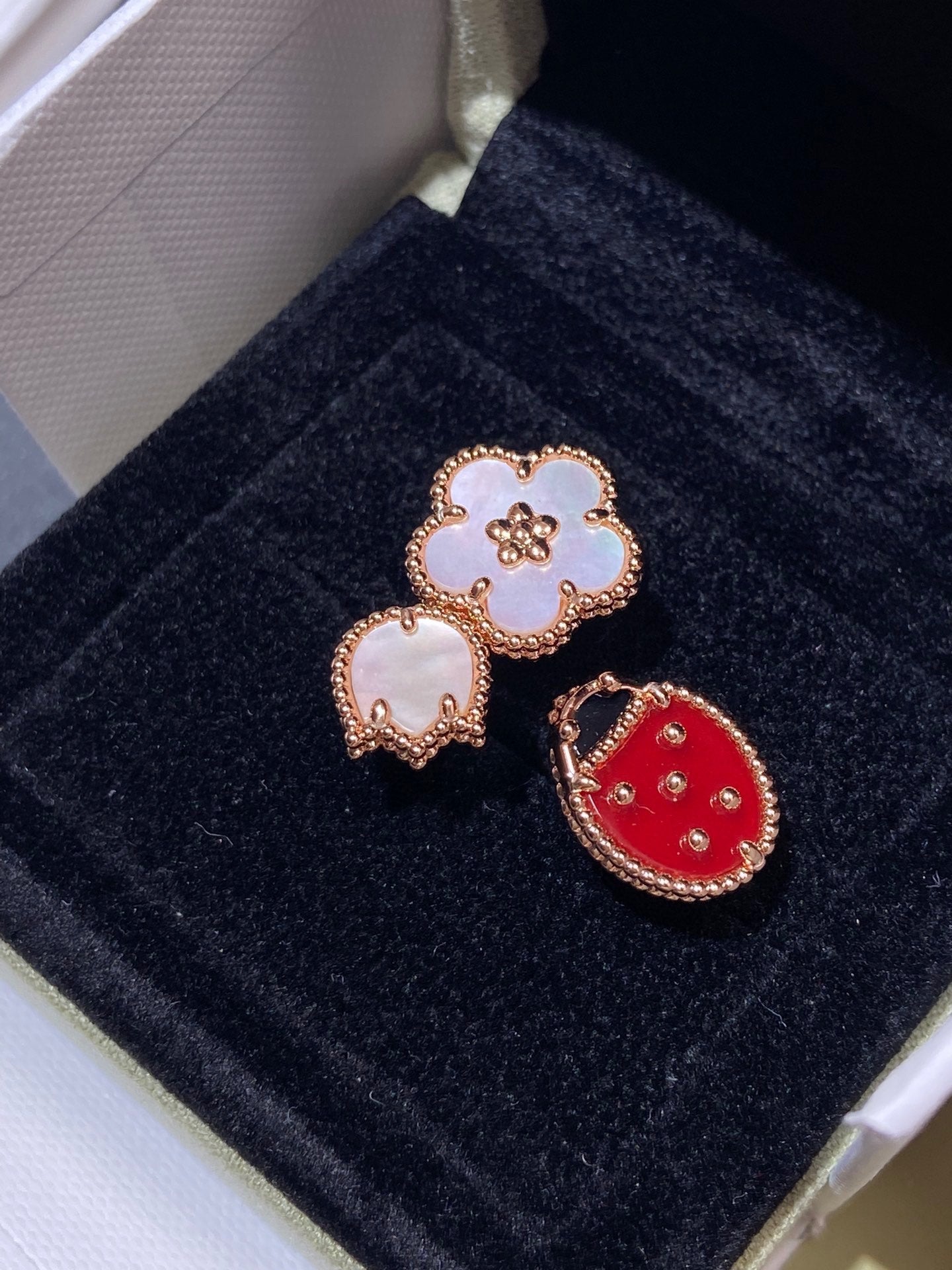 [Revel Jewelry]LUCKY 3 MOTIF ROSE GOLD RING