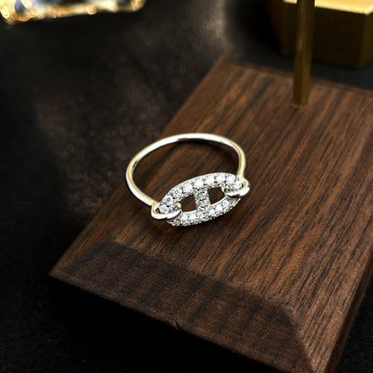 [Revel Jewelry]RONDE SMALL SILVER DIAMOND RING