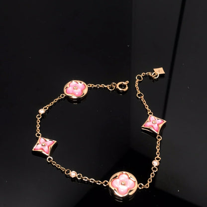 [Revel Jewelry]STAR AND SUN 4 MOTIV ROSA MOP ROSÉGOLD ARMREIF