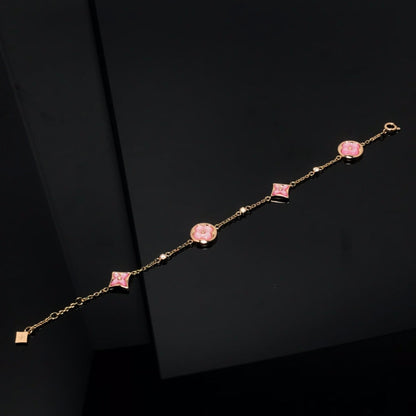 [Revel Jewelry]STAR AND SUN 4 MOTIV ROSA MOP ROSÉGOLD ARMREIF