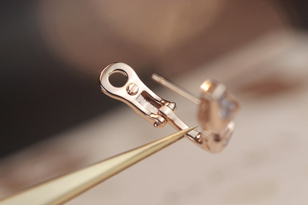 [Revel]セルパン ピンクゴールド ダイヤモンド ピアス