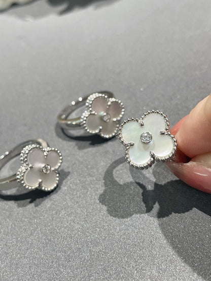 [Revel Jewelry]CLOVER SILVER MOP DIAMOND RING
