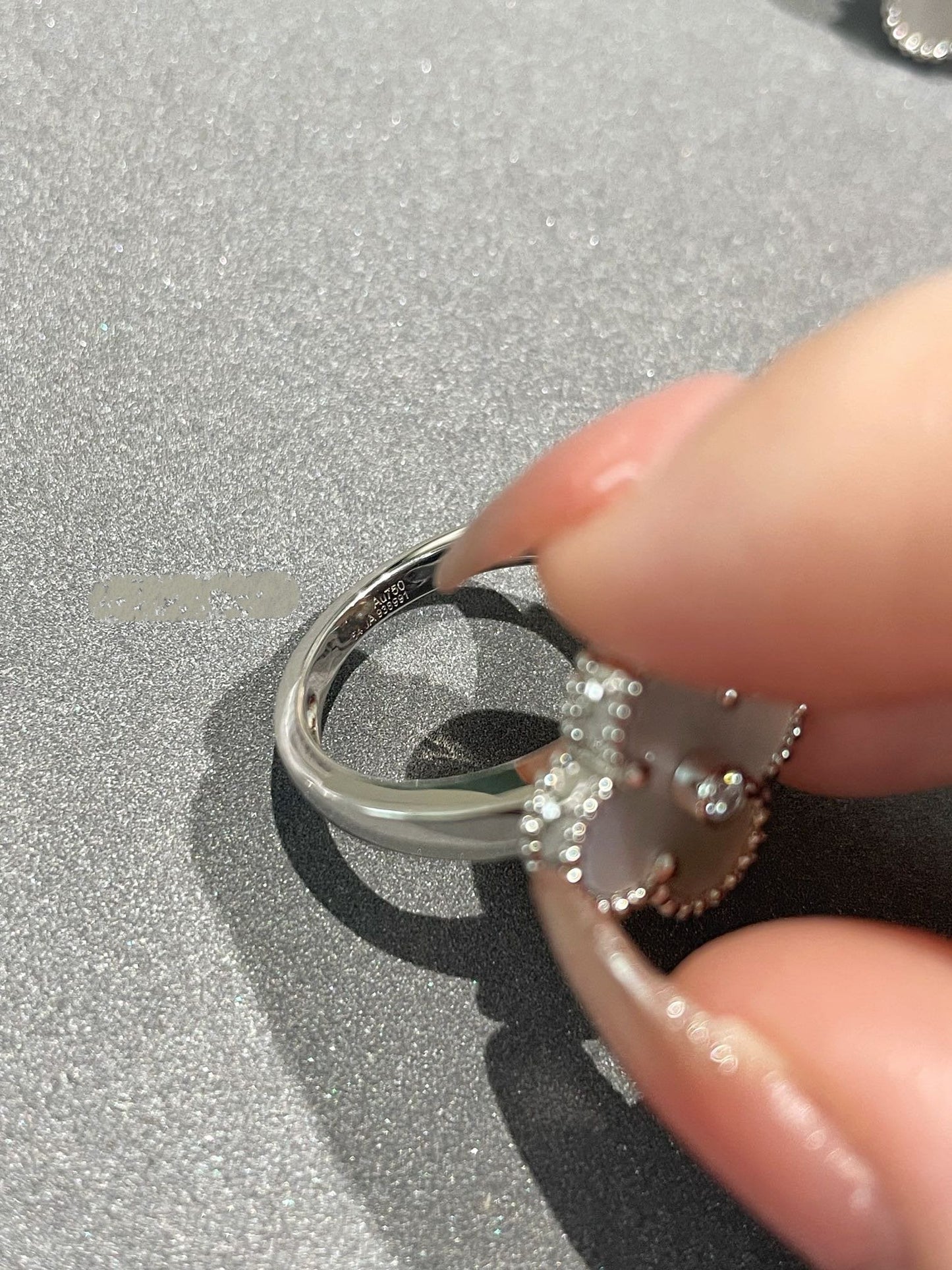 [Revel Jewelry]CLOVER SILVER MOP DIAMOND RING