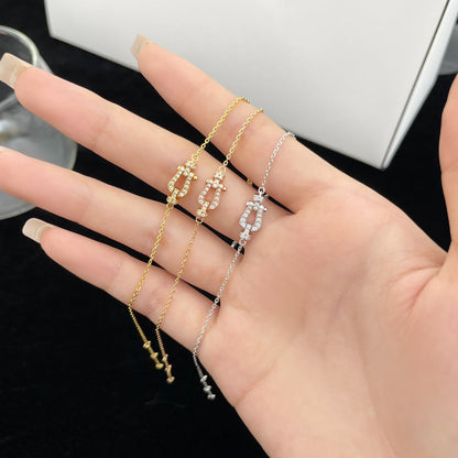 [Revel Jewelry]FORCE 10 FULL DIAMOND BUCKLE CHAIN LINK MINI MODEL