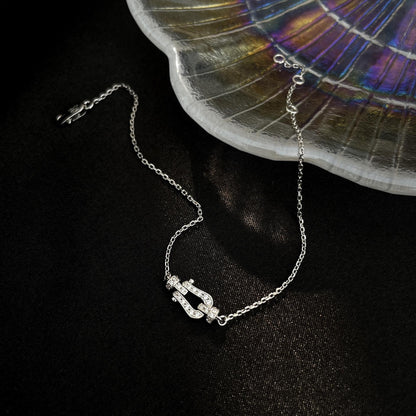 [Revel Jewelry]FORCE 10 FULL DIAMOND BUCKLE CHAIN LINK MINI MODEL