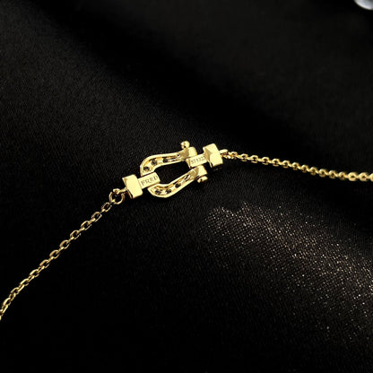[Revel Jewelry]FORCE 10 FULL DIAMOND BUCKLE CHAIN LINK MINI MODEL