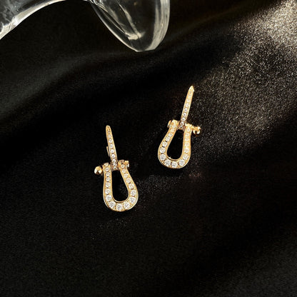 [Revel Jewelry]FORCE 10 FULL DIAMOND DROP EARRINGS MEDIUM MODEL