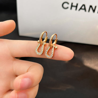 [Revel Jewelry]FORCE 10 FULL DIAMOND DROP EARRINGS MEDIUM MODEL