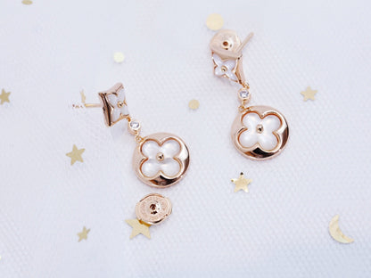 [Revel Jewelry]STAR AND SUN PINK GOLD MOP DROP EARRINGS