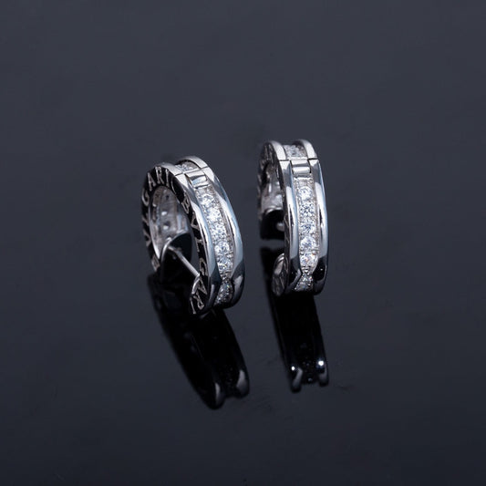 [Revel]ZERO 1 MINI SILVER DIAMOND EARRINGS