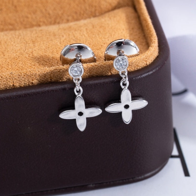 [Revel Jewelry]VIDYLLE SILVER DIAMOND MINI DROP EARRINGS