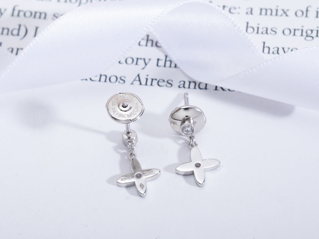 [Revel Jewelry]VIDYLLE SILVER DIAMOND MINI DROP EARRINGS