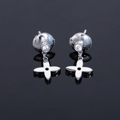 [Revel Jewelry]VIDYLLE SILVER DIAMOND MINI DROP EARRINGS
