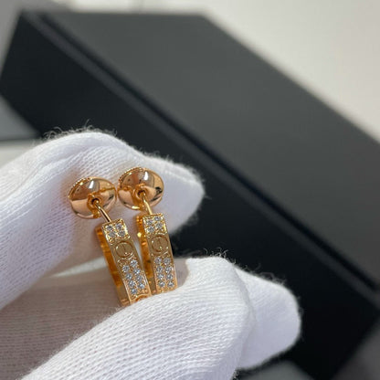 [Revel Jewelry]LOVE DIAMOND ROSÉGOLD CREOLEN
