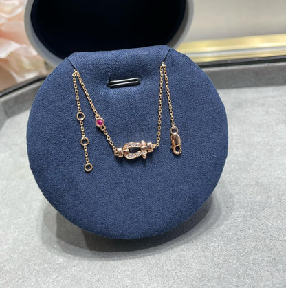 [Revel Jewelry]FORCE 10 DIAMOND CHAIN LINK PINK GOLD BRACELET