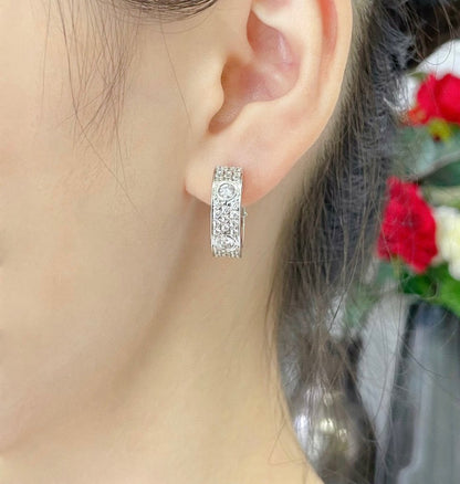 [Revel Jewelry]LIEBES 5.5MM DIAMANT BESETZTE OHRRINGE