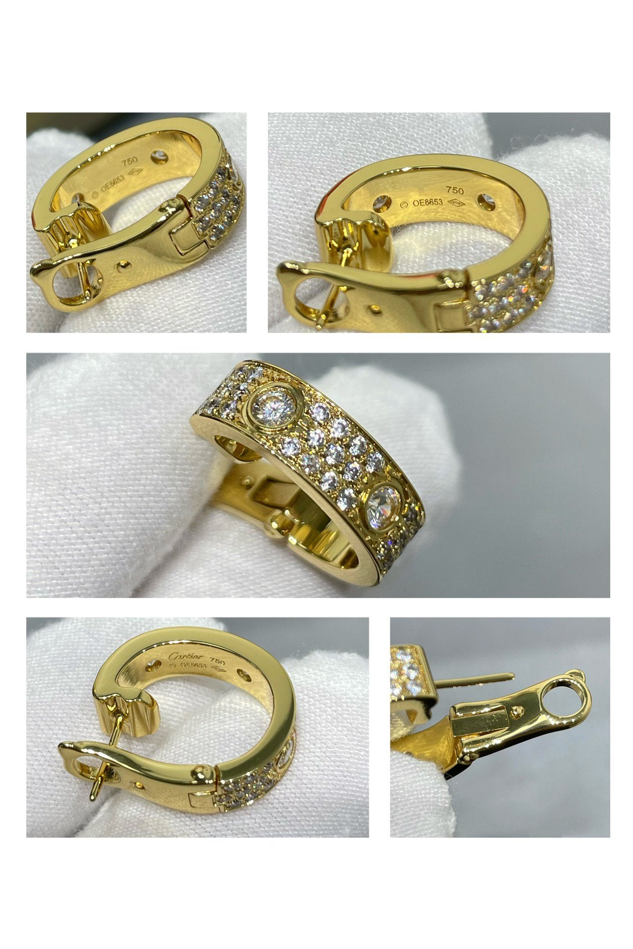 [Revel Jewelry]LIEBES 5.5MM DIAMANT BESETZTE OHRRINGE