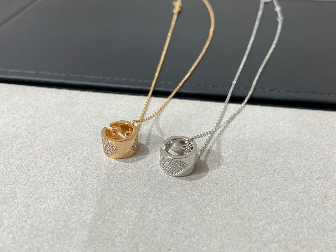 [Revel Jewelry]LIENS EVIDENCE DIAMOND PAVED NECKLACE