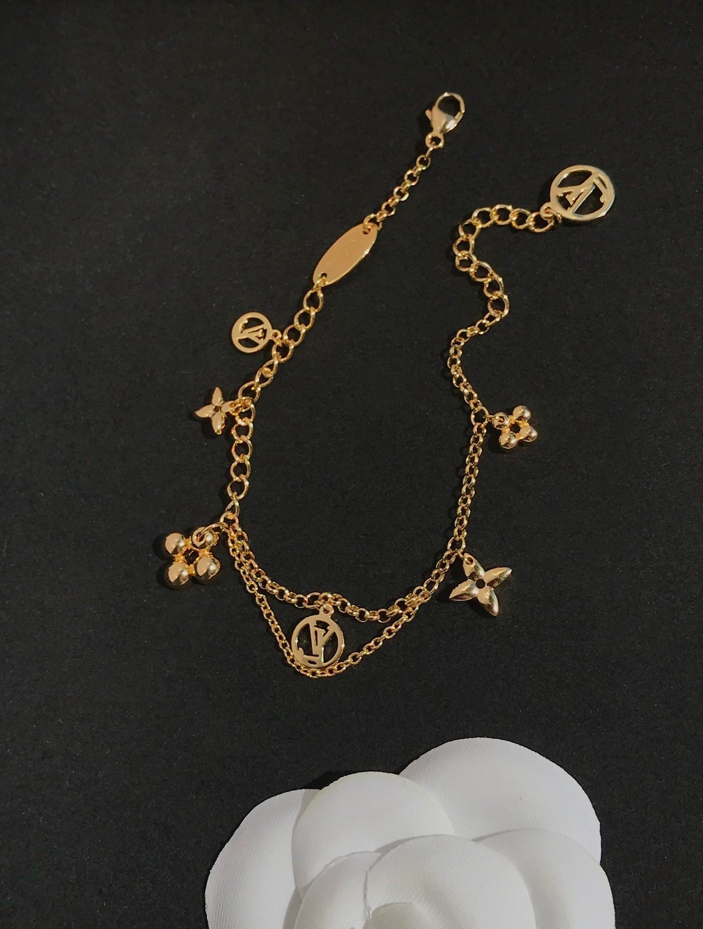 [Revel Jewelry]BLOOMING PINK GOLD MOP BRACELET