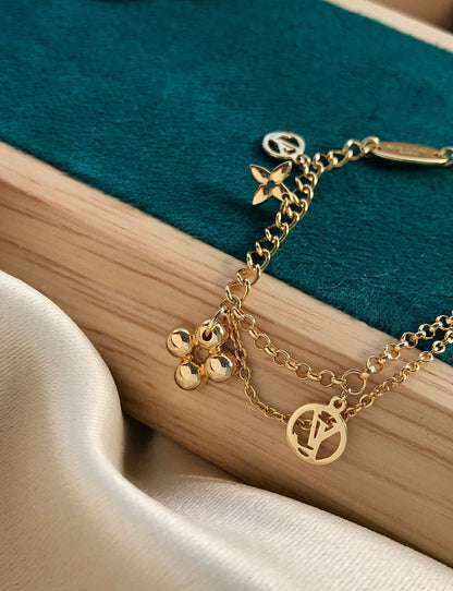 [Revel Jewelry]BLOOMING PINK GOLD MOP BRACELET