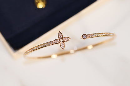 [Revel Jewelry]IDYLLE GOLD OPEN BRACELET DIAMOND PAVED