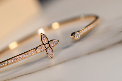 [Revel Jewelry]IDYLLE GOLD OPEN BRACELET DIAMOND PAVED
