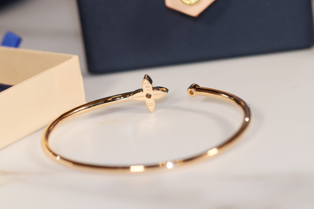 [Revel Jewelry]IDYLLE GOLD OPEN BRACELET DIAMOND PAVED