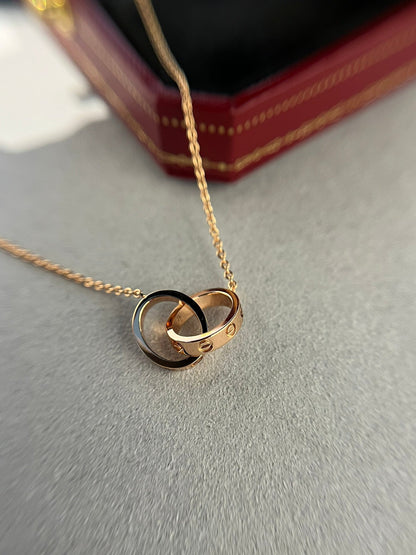 [Revel Jewelry]LIEBESKETTE DOPPELRING ROSÉGOLD