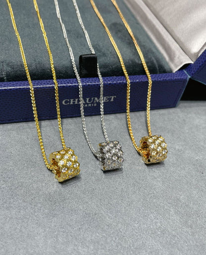 [Revel Jewelry]BEE LOVE DIAMOND PAVED 3 ROW NECKLACE