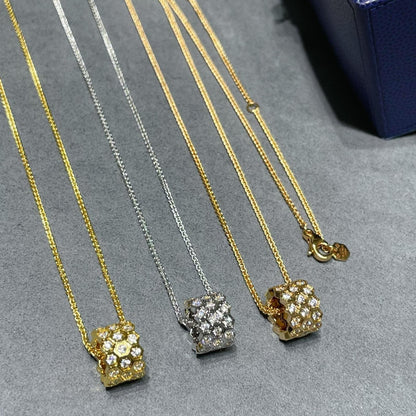 [Revel Jewelry]BEE LOVE DIAMOND PAVED 3 ROW NECKLACE