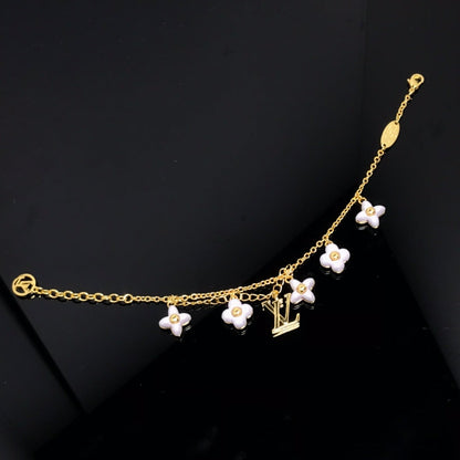 [Revel Jewelry]LOGO 6 MOTIF STAR AND SUN GOLD BRACELET