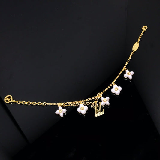 [Revel Jewelry]LOGO 6 MOTIF STAR AND SUN GOLD BRACELET