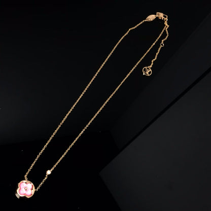 [Revel Jewelry]COLOR BLOSSOM PINK MOP SUN GOLD HALSKETTE