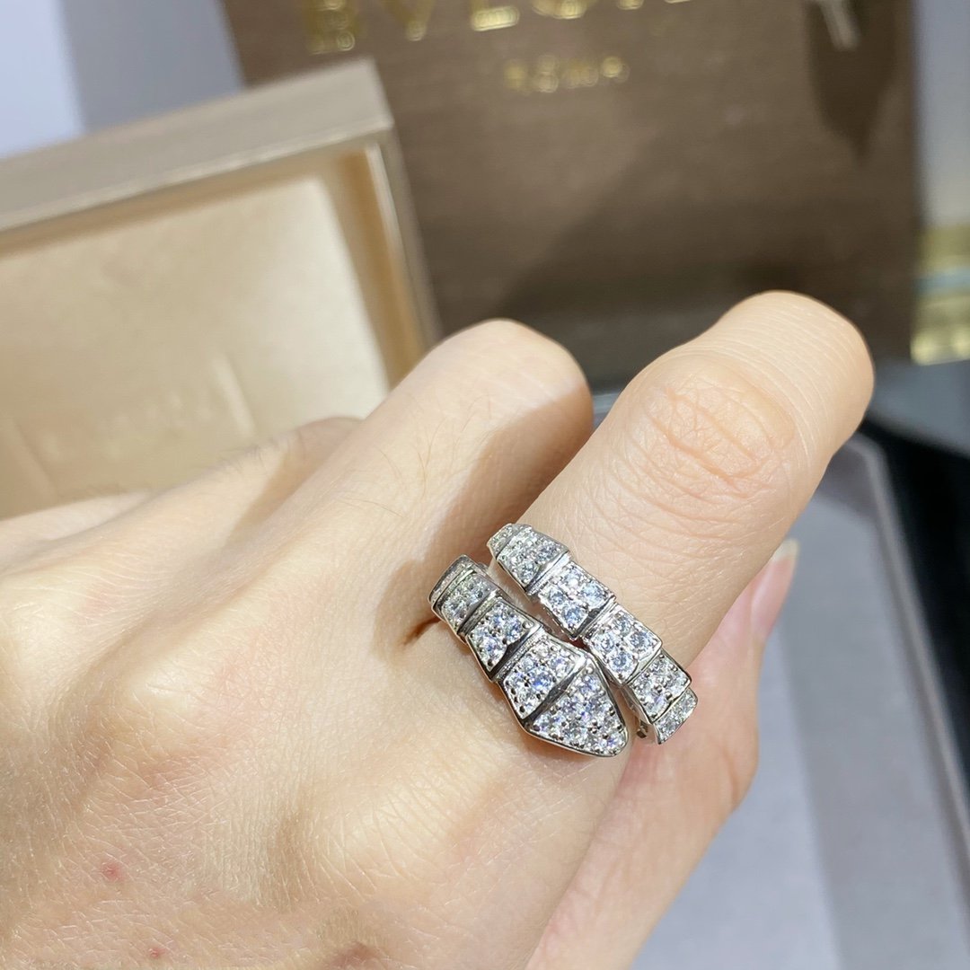 [Revel]SERPENTI リング シルバー ダイヤモンド パヴェ