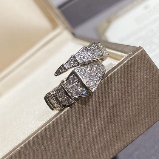 [Revel]SERPENTI GROSSER RING SILBER DIAMANT PAVE