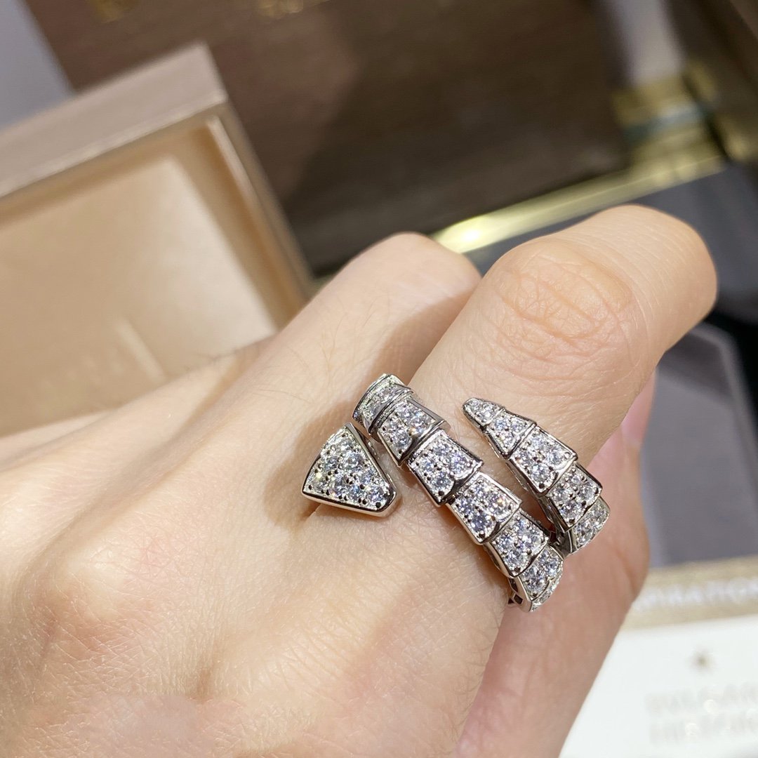 [Revel]セルペンティ ダブルリング シルバー ダイヤモンド パヴェ