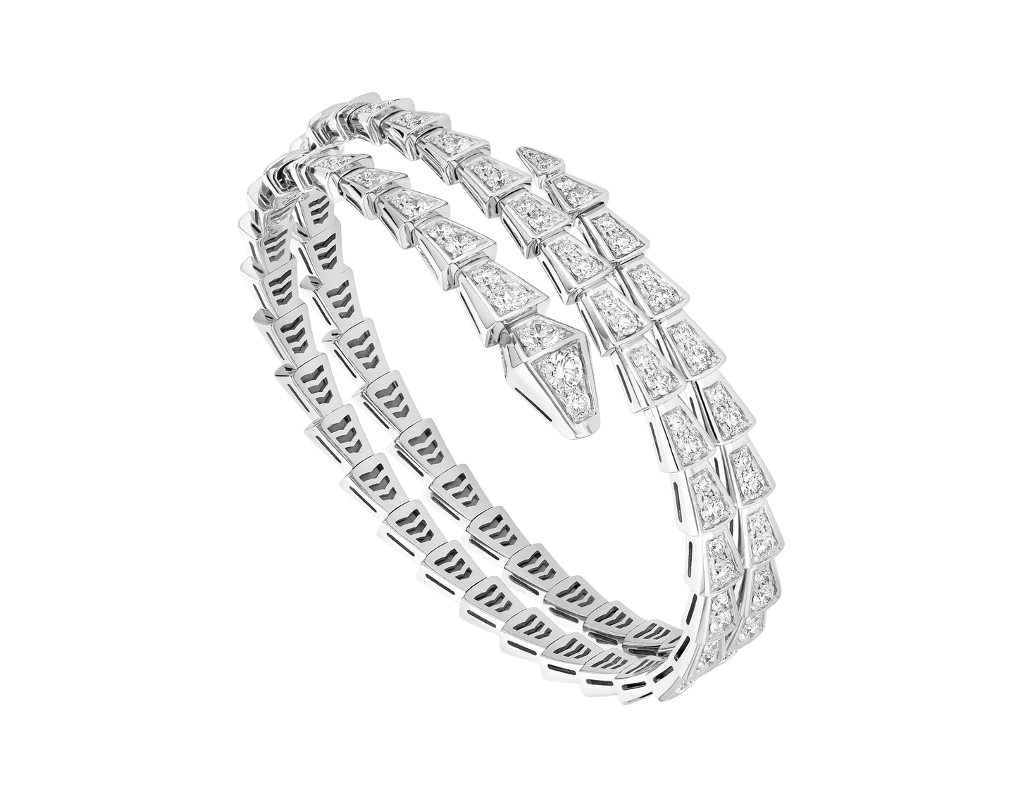 [Revel]SERPENTI BRACELET SILVER DIAMOND DOUBLE ROW