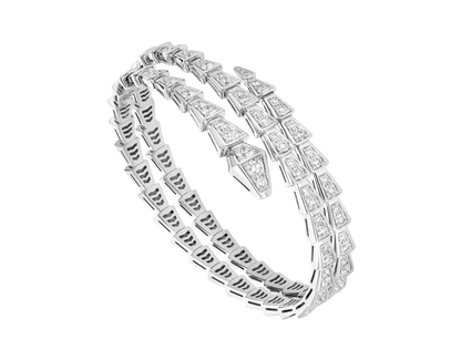 [Revel]SERPENTI BRACELET SILVER DIAMOND DOUBLE ROW