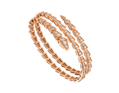 [Revel]SERPENTI BRACELET PINK GOLD DIAMOND DOUBLE ROW