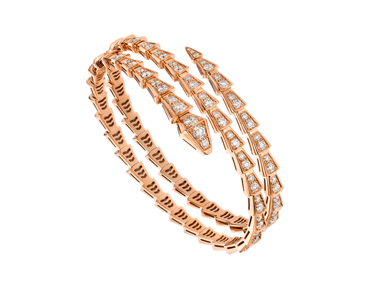 [Revel]SERPENTI BRACELET PINK GOLD DIAMOND DOUBLE ROW