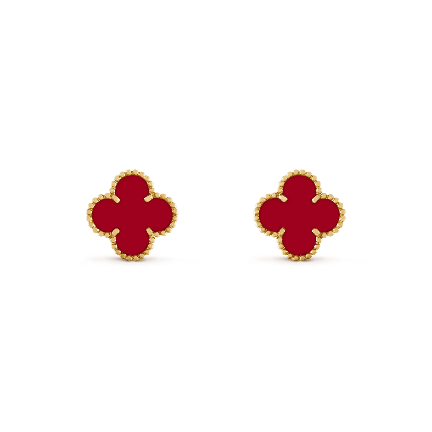 [Revel Jewelry]CLOVER MEDIUM 1 MOTIFS CARNELIAN  EARRINGS