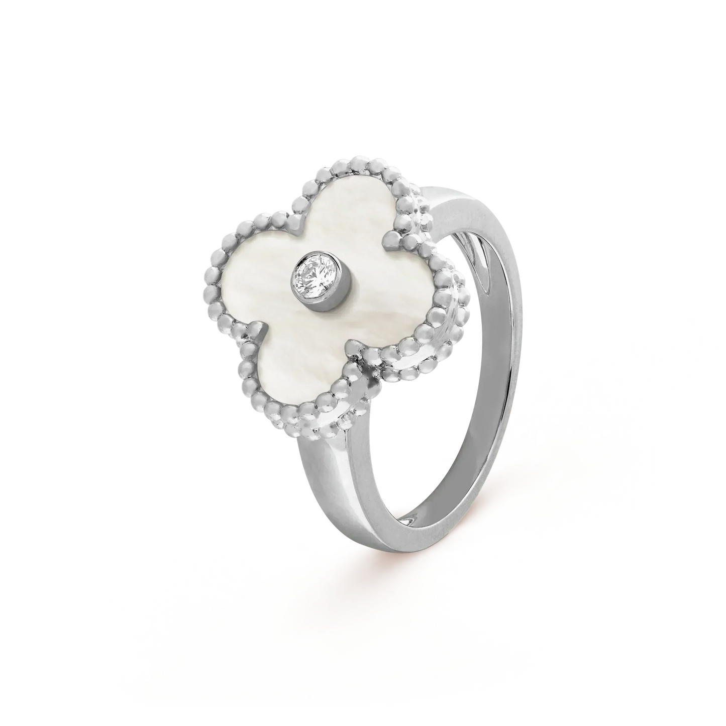 [Revel Jewelry]CLOVER SILVER MOP DIAMOND RING