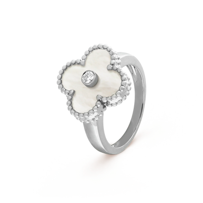 [Revel Jewelry]CLOVER SILVER MOP DIAMOND RING