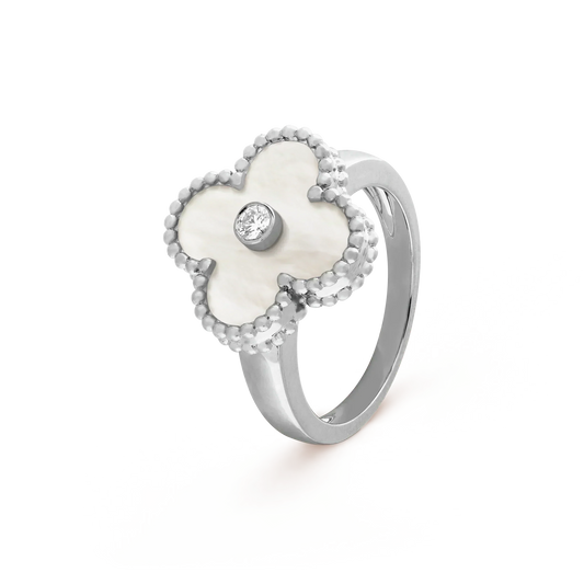 [Revel Jewelry]CLOVER SILVER MOP DIAMOND RING