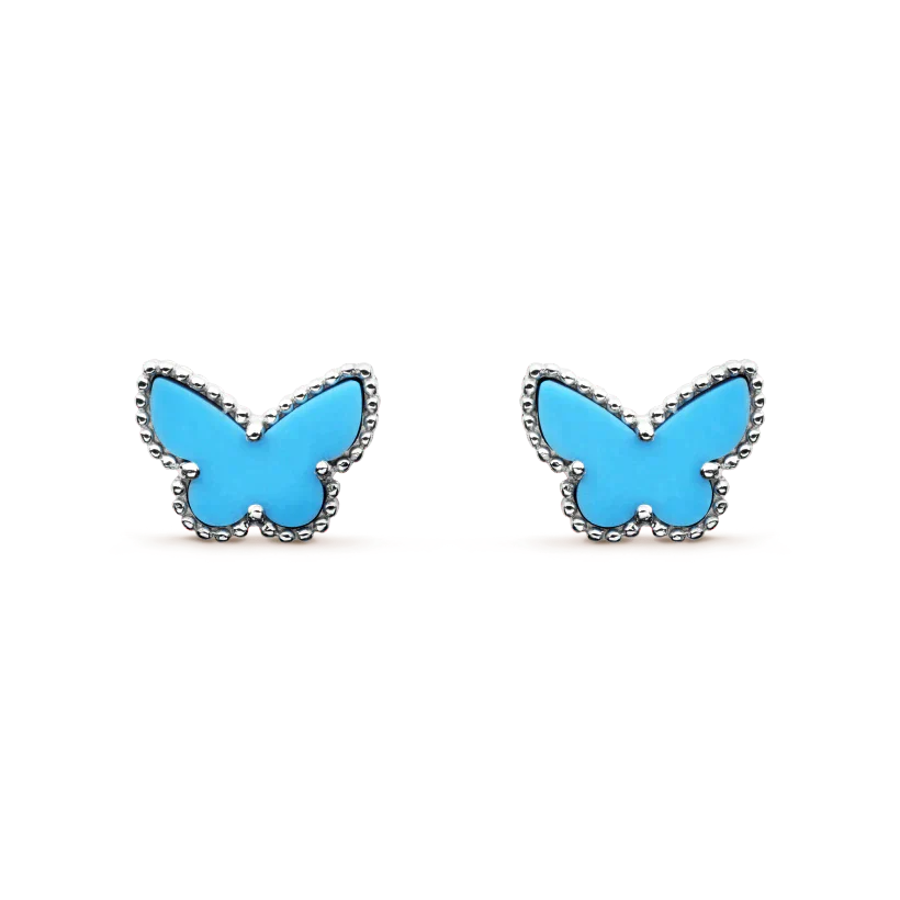 [Revel Jewelry]BUTTERFLY TURQUOISE EARRINGS SILVER
