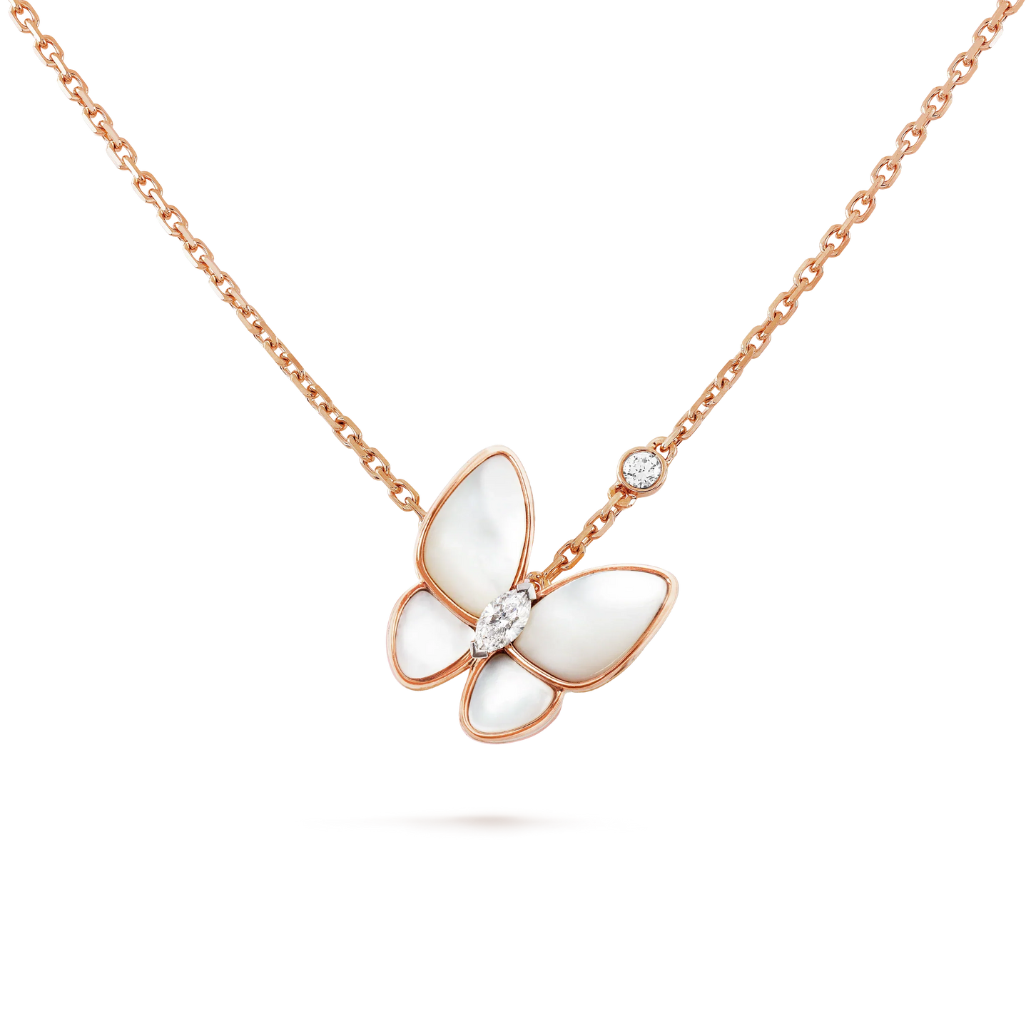 [Revel Jewelry]BUTTERFLY MOP DIAMOND NECKLACE