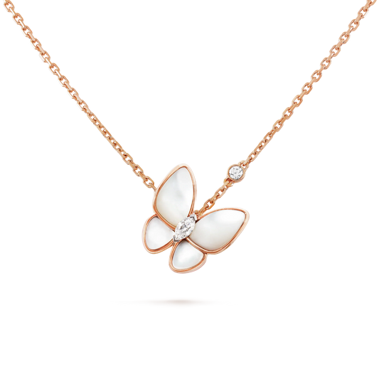 [Revel Jewelry]BUTTERFLY MOP DIAMOND NECKLACE