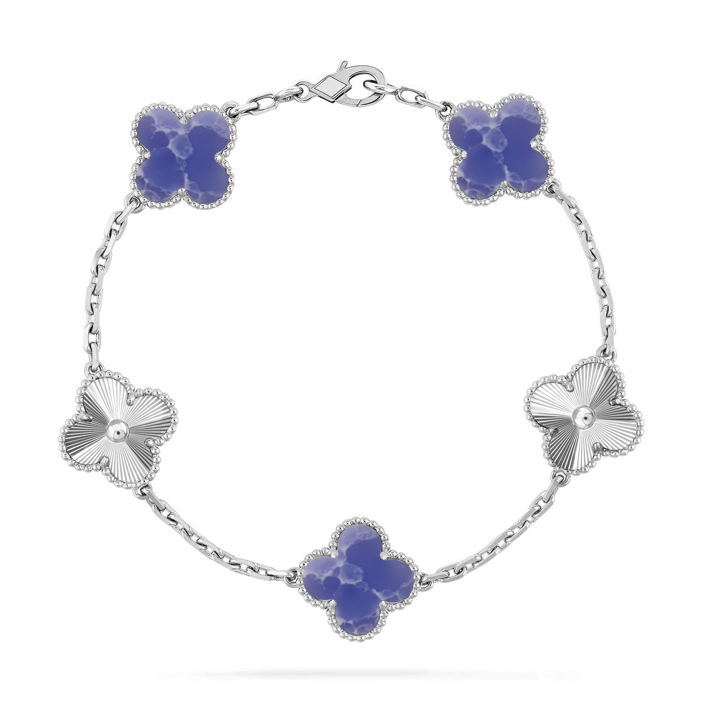 [Revel Jewelry]CLOVER 5 MOTIF BLUE VEINS BRACELET COLLECTION