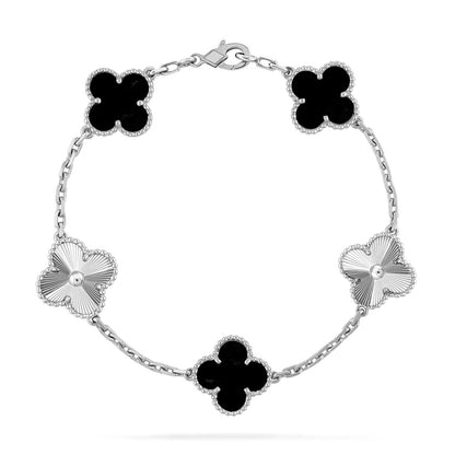 [Revel Jewelry] CLOVER 5 MOTIF ONYXS BRACELET COLLECTION