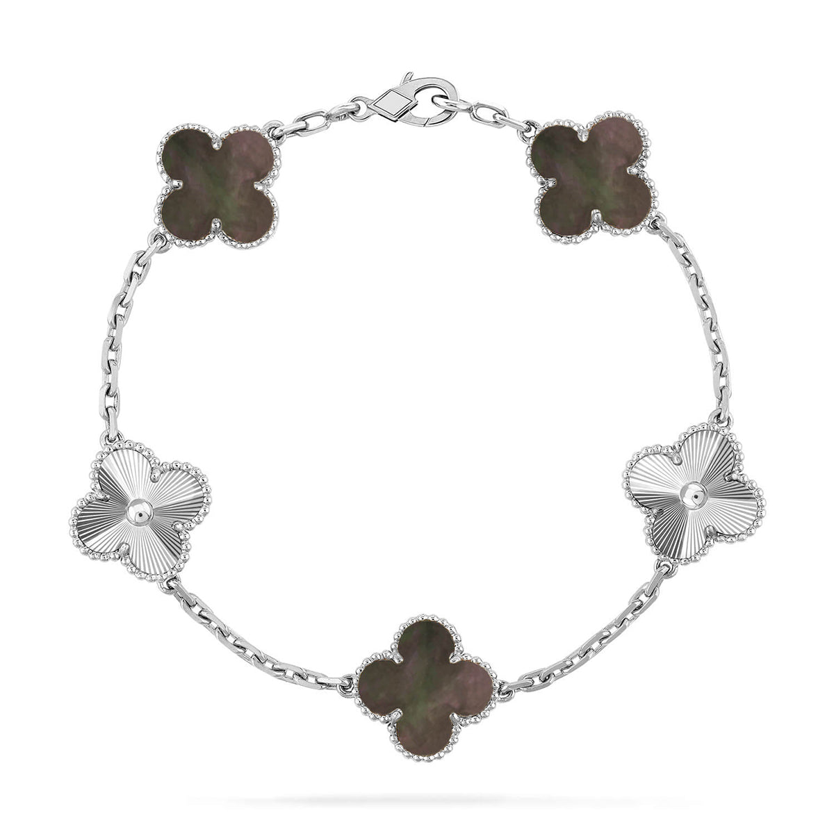[Revel Jewelry] CLOVER 5 MOTIF GRAY MOP BRACELET COLLECTION